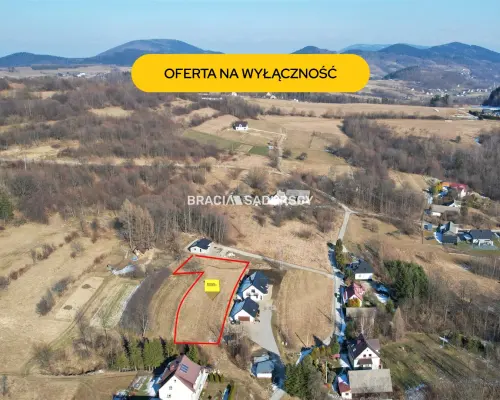 Piękna widokowa działka budowlana 16,63 ara Dobra