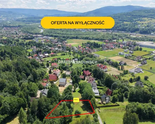 Pcim - Przepiękna widokowa działka budowlana 14 ar