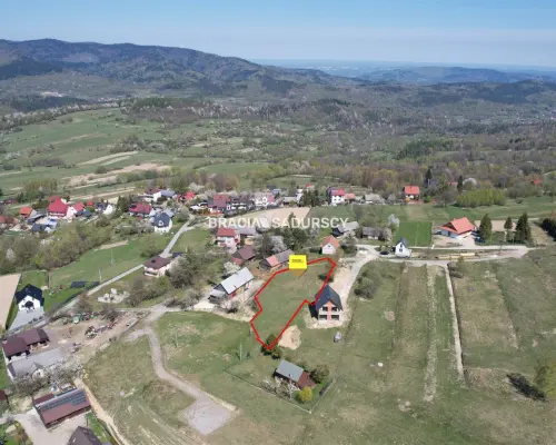 Działka budowlana o pow. 1596 m2  Krzeszów, gm. Stryszawa. Widokowa działka  położona w malowniczym Krzeszowie  w okoli