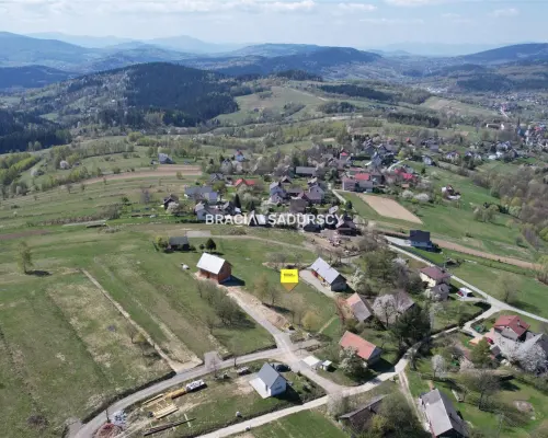 Działka budowlana o pow. 1596 m2  Krzeszów, gm. Stryszawa. Widokowa działka  położona w malowniczym Krzeszowie  w okoli