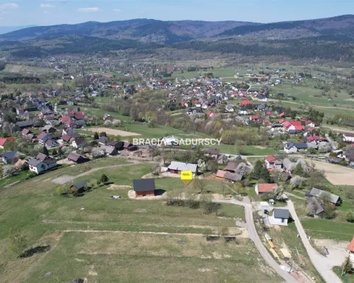 Działka budowlana o pow. 1596 m2  Krzeszów, gm. Stryszawa. Widokowa działka  położona w malowniczym Krzeszowie  w okoli