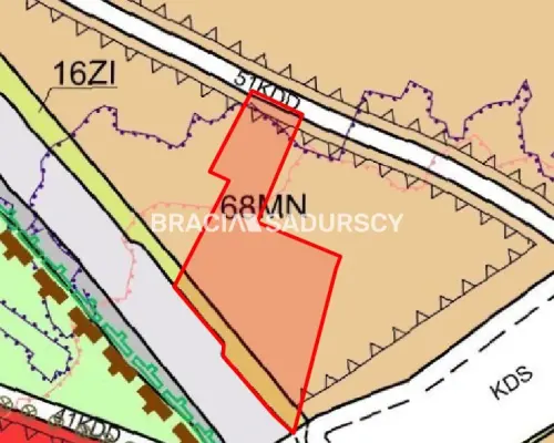 Działka bud.o pow. 70 arów obok zjdadu a4 Rząsce