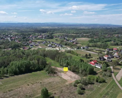 Panoramiczna Działka Rezydencjalna 53a z Widokiem na Babią Górę | Przeginia Narodowa   Ostatnia linia zabudowy, połudn