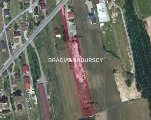 Działka z projektem na 5 bliźniaków