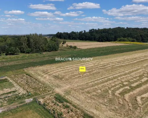 Duża działka inwestycyjna pod Krakowem - 1,5 km od S7 (węzeł Widoma) | Potencjał przekształcenia | Opcja zakupu 8 414 m² g