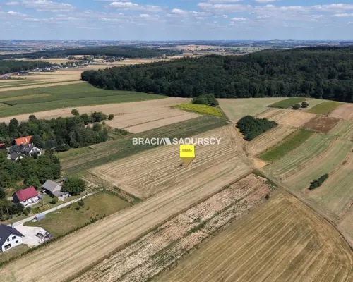 Duża działka z ogromnym potencjałem wzrostu wartości - tylko 1,5 km od węzła S7 i 15 min od Krakowa!    Szukasz bezpiecznej l