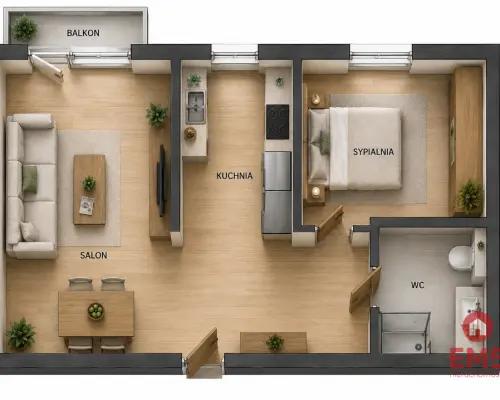 2 pokoje | 35,2 m² | Gotowe do zamieszkania
