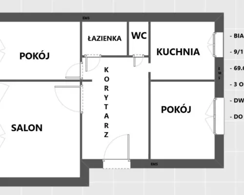 For Rent Piaski 3 oddzielne pokoje