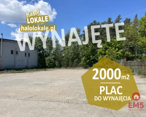 Plac utwardzony do wynajęcia.