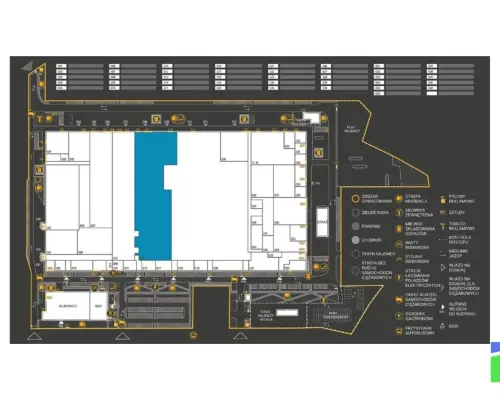 Teofilów - hala na parterze, moduł 2540 m2 TEOPARK