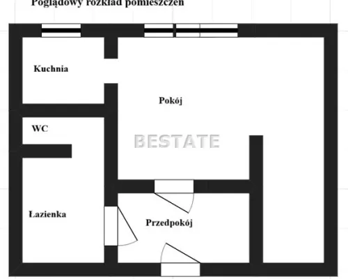Mikrokawalerka, przy parku, dworcu PKP, Piaski