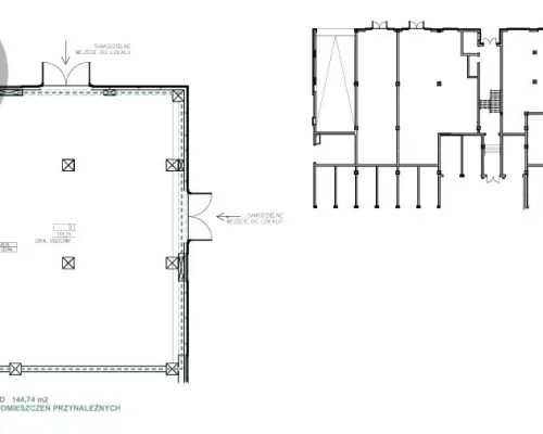 Lokale użytkowe od 109m2 do 179m2