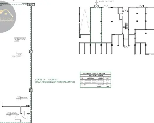 Lokale użytkowe od 109m2 do 179m2