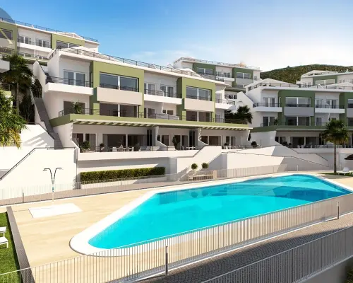 Penthouse z widokiem na góry i morze w Gandii