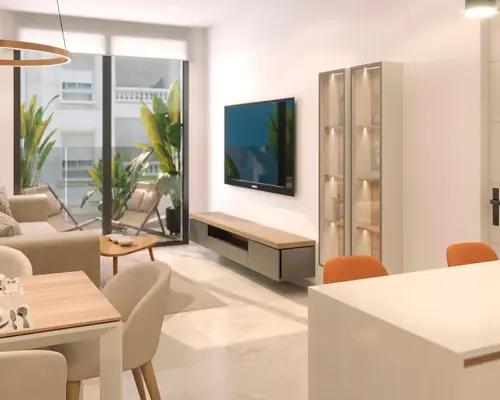 Nowy apartament 190 metrów od plaży w Torevieja