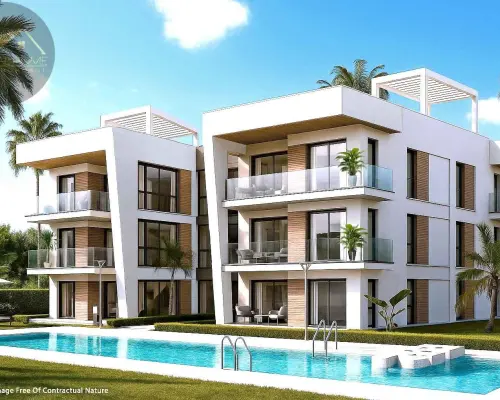 Apartament z dużym tarasem 800 m od plaży
