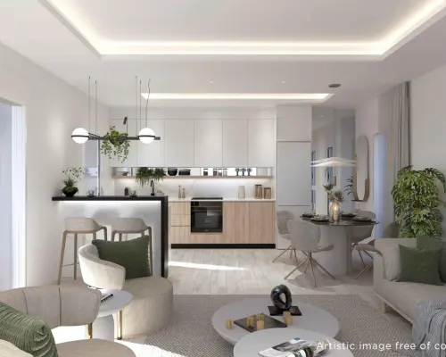 Apartament z dużym tarasem 800 m od plaży