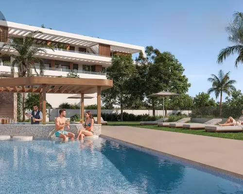 Apartament z tarasem i widokiem na morze