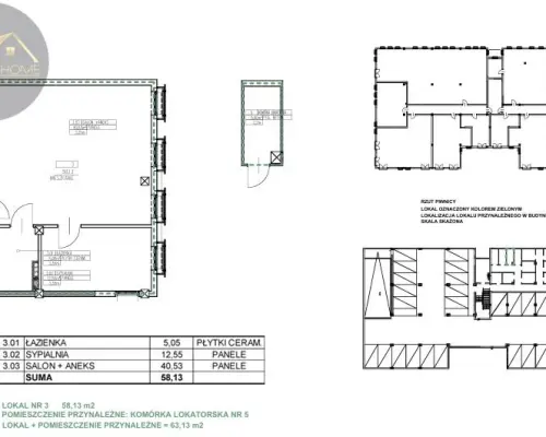 Corner House Mickiewicza 1 / 2 pokoje - 58m2