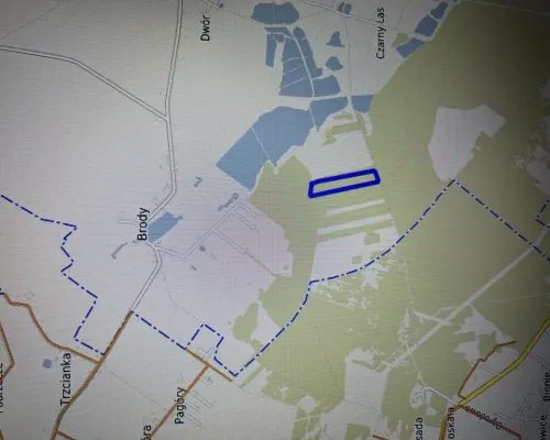 Działka leśna 3,90 ha w Brodach  gm. Pierzchnica.