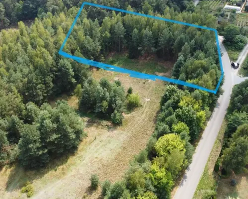 Działka 3117 m2 pośród drzew w Kowali gm. Puławy.