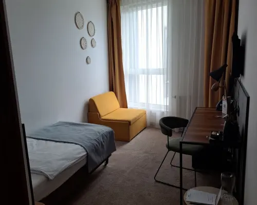 Pokój o pow. 16,26 m2 w hotelu ARCHE w Lublinie.