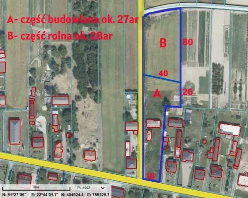 Działka budowlana 55a Nowa Wieś (Lubartów 10km)