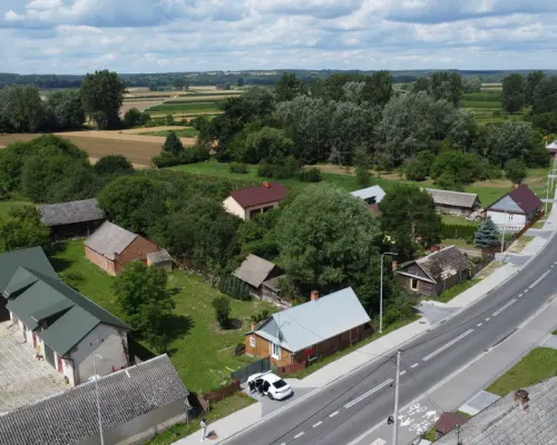 Drewniany dom na działce w Świeciechowie Dużym.