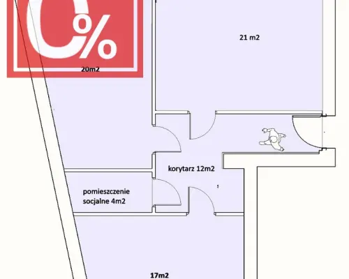 Lokalu biurow. 73 m², pierwszy wynajem po remoncie
