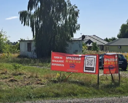 Teren inwestycyjny na trasie Lublin-Łęczna