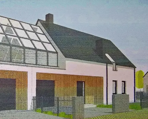 Działka z projektem na dwa domy dwulokalowe