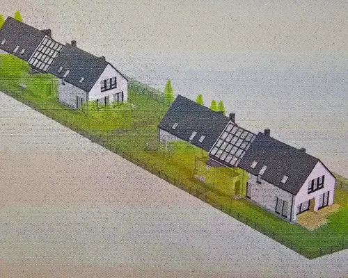 Działka z projektem na dwa domy dwulokalowe