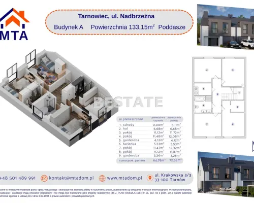 DOM na sprzedaż – Bliźniak z działką 1000m²