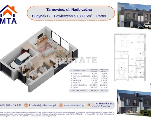 DOM na sprzedaż – Bliźniak z działką 900m²