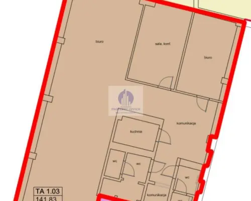 Ursynów : lokal biurowy 151,76 m2 do wynajęcia
