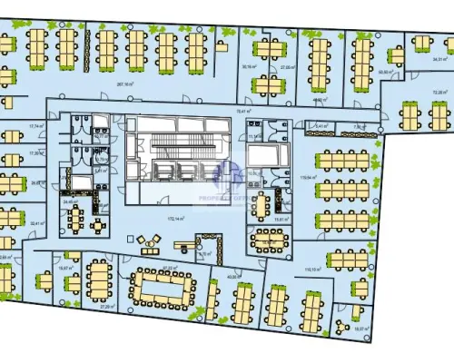 Mokotów: lokal biurowy 1594m2 do wynajęcia