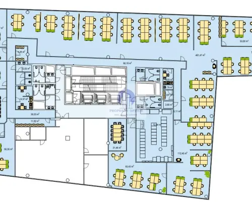 Mokotów: lokal biurowy 1361m2 do wynajęcia
