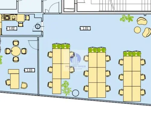 Mokotów: lokal biurowy 135 m2 do wynajęcia