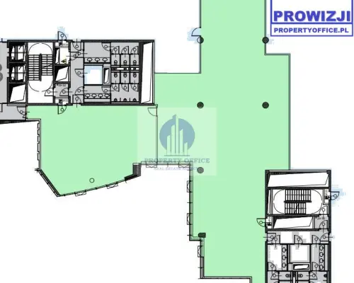 Mokotów: lokal biurowy 1294 m2 do wynajęcia