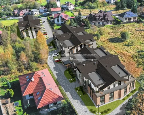Inwestycja zlokalizowana jest w Szczyrku. Miasto to łączy w pełni rozwiniętą infrastrukturę z położeniem w wyjątkowo malownicze