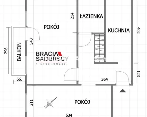 Osobna kuchnia, dwa pokoje. Wieliczka.