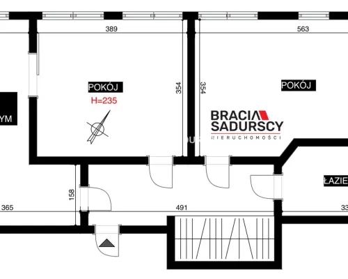 2 pokoje 57,5 m² w kamienicy | Brodowicza