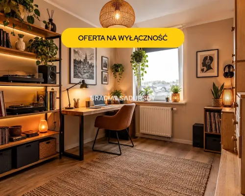 Dwupoziomowe mieszkanie z tarasem i balkonem.