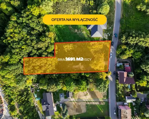 Działka budowlana | 1691 m² | MPZP | Słomniki