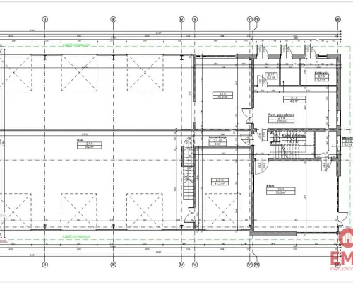 Hala z zapleczem biurowo-socjalnym, 570 m2