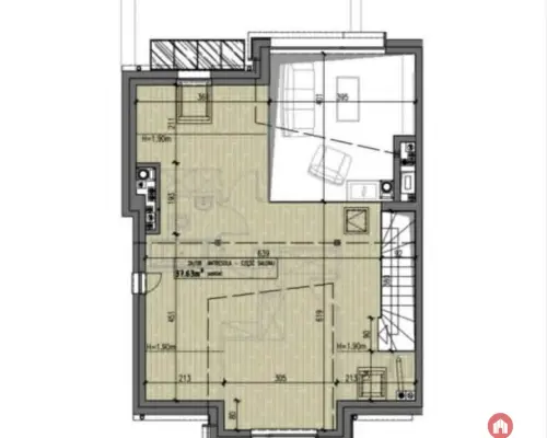Apartament z antresolą
