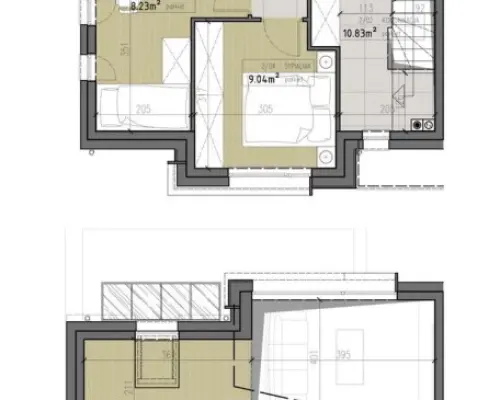 Apartament z antresolą
