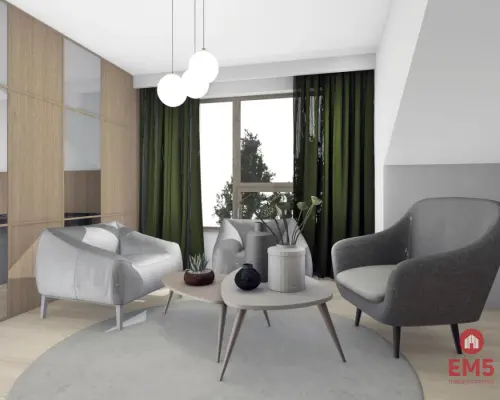 Apartament z antresolą