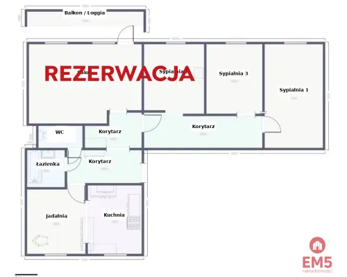 4 pokojowe mieszkanie