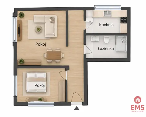 2 pokoje na parterze, cetrum